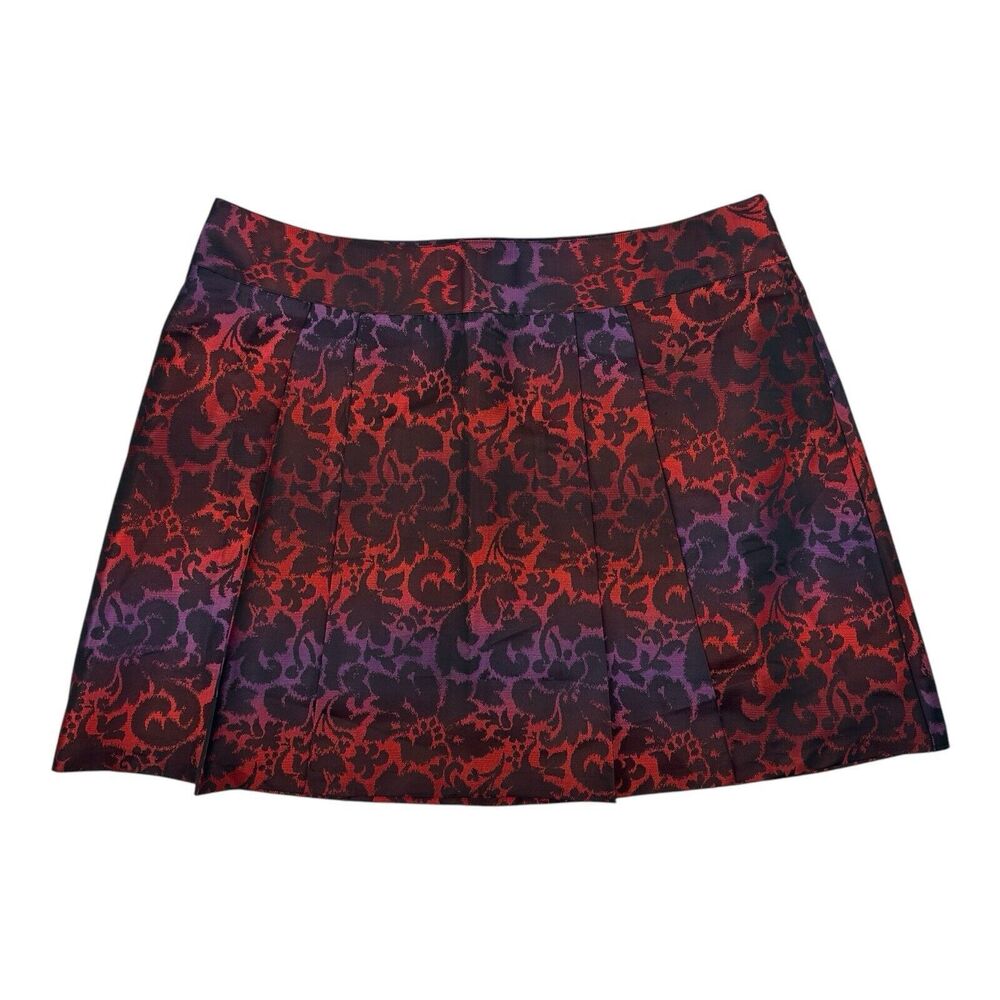 Lane Bryant Skirt Plus Size 28 4X A-Line Satin Black Witch Goth Skater Grunge - Picture 4 of 11